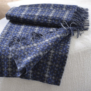 Designers Guild Pembroke Cobalt Merino Wool Throw details