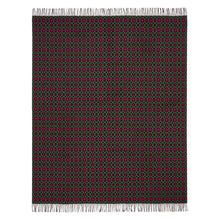 Indlæs billede til gallerivisning Designers Guild Pembroke Magenta Merino Wool Throw Blanket Full Pattern