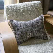 Load image into Gallery viewer, Designers Guild Pradelles Zinc Textured Weave Cushion on Boucle Chair