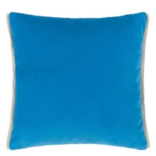 Indlæs billede til gallerivisning Designers Guild Varese Azure &amp; Pale Aqua Velvet Cushion Front