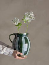 Load image into Gallery viewer, Fennel_Artificial_Stem_White_in_Green_Jug
