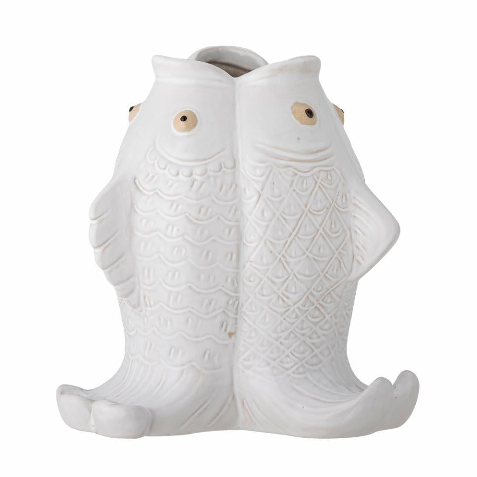 Fili_Fish White_Stoneware_Vase