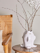 Load image into Gallery viewer, Fili_Fish White_Stoneware_Vase_on_Side_Table