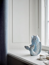 Load image into Gallery viewer, Hiro Blue Fish Stoneware Vase on Windowsill