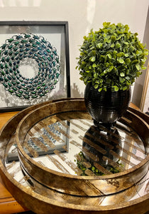 Geronimo Round Mirror Tray, 2 Sizes