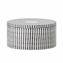 Load image into Gallery viewer, Isabella Black &amp; White Round Box, with Lid