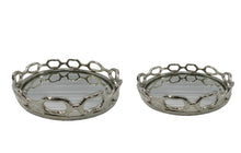Load image into Gallery viewer, Link Round Mirror Tray with Nickel