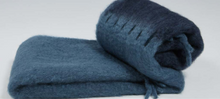 Load image into Gallery viewer, Mantas Ezcaray Stitch Mohair Blanket in Denim and Indigo