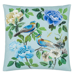 Miraflores Cobalt Cotton Cushion Front 