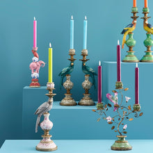 Indlæs billede til gallerivisning Parrot Candle Holder, Turquoise among a collection of other parrot candle holders