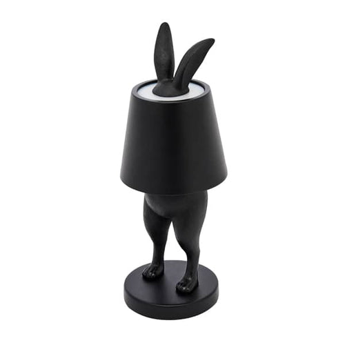 Portable LED Hiding Bunny Table Lamp, Matte Black