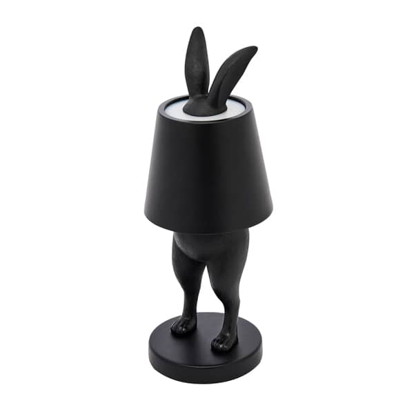 Portable LED Hiding Bunny Table Lamp, Matte Black