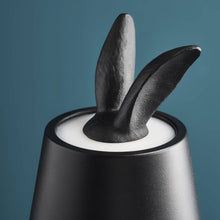 Indlæs billede til gallerivisning Portable LED Hiding Bunny Table Lamp, Matte Black Ears