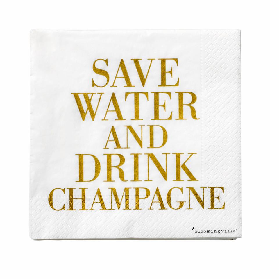 Save Water & Drink Champagne Paper Napkins
