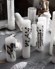 Load image into Gallery viewer, Wild Flowers Wax Altar Candles, by Marlene Birger for KunstIndustrien, ø6x20cm