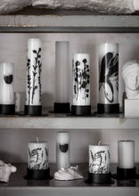 Load image into Gallery viewer, Abstract Flowers Wax Altar Candles, by Malene Birger for Kunstindustrien, ø7x24cm