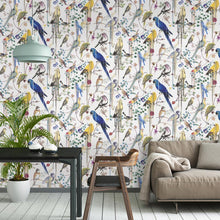 Load image into Gallery viewer, birds-sinfonia-wallpaper-christian-lacroix-perce neige (white)