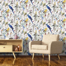 Load image into Gallery viewer, birds-sinfonia-wallpaper-christian-lacroix-perce neige (white)