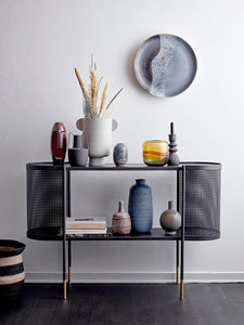 Bloomingville Itamar Black Metal Vase on Sideboard