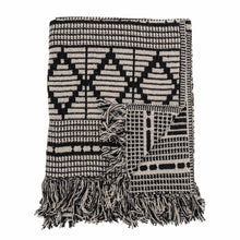 Load image into Gallery viewer, Bloomingville Gutte Black and White Throw Blanket
