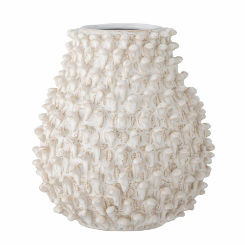Spikey Natural Stoneware Vase, by Bloomingville