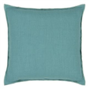 Brera Lino Ocean & Celadon Linen Cushion, by  Designers Guild