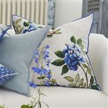 Porcelaine de Chine Linen Cobalt Cushion, by Designers Guild