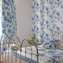 Load image into Gallery viewer, Kyoto Flower Indigo Throw, by Designers Guild