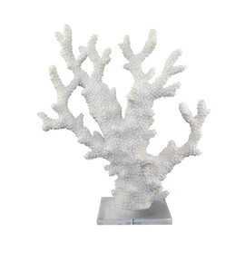 Faux White Coral on Base - Small