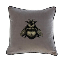 Load image into Gallery viewer, Timorous Beasties Napoleon Bee Grey Cushion Front