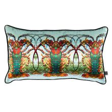 Load image into Gallery viewer, Crustacean Row Pale Blue Velvet Cushion, by Timorous Beasties