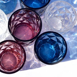 Tall Facet Glass, 4 colour ways