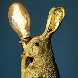 Bunny Table Lamp, gold