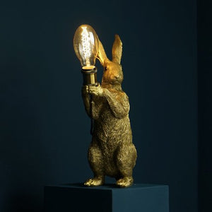 Bunny Table Lamp, gold