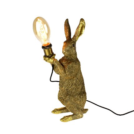 Bunny Table Lamp, gold