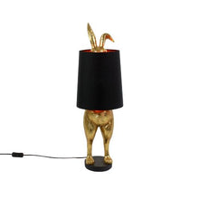 Indlæs billede til gallerivisning The Hiding Bunny Table Lamp, black and gold