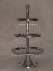 Aluminum 3-Tiered Plate Stand