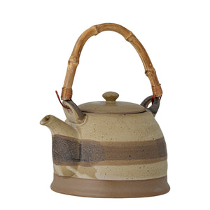 Bloomingville Solange Natural Stoneware Teapot Spout View