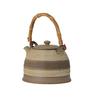 Solange Stoneware Teapot w/tea strainer, Natural