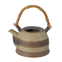 Load image into Gallery viewer, Bloomingville Solange Natural Stoneware Teapot Tea Strainer