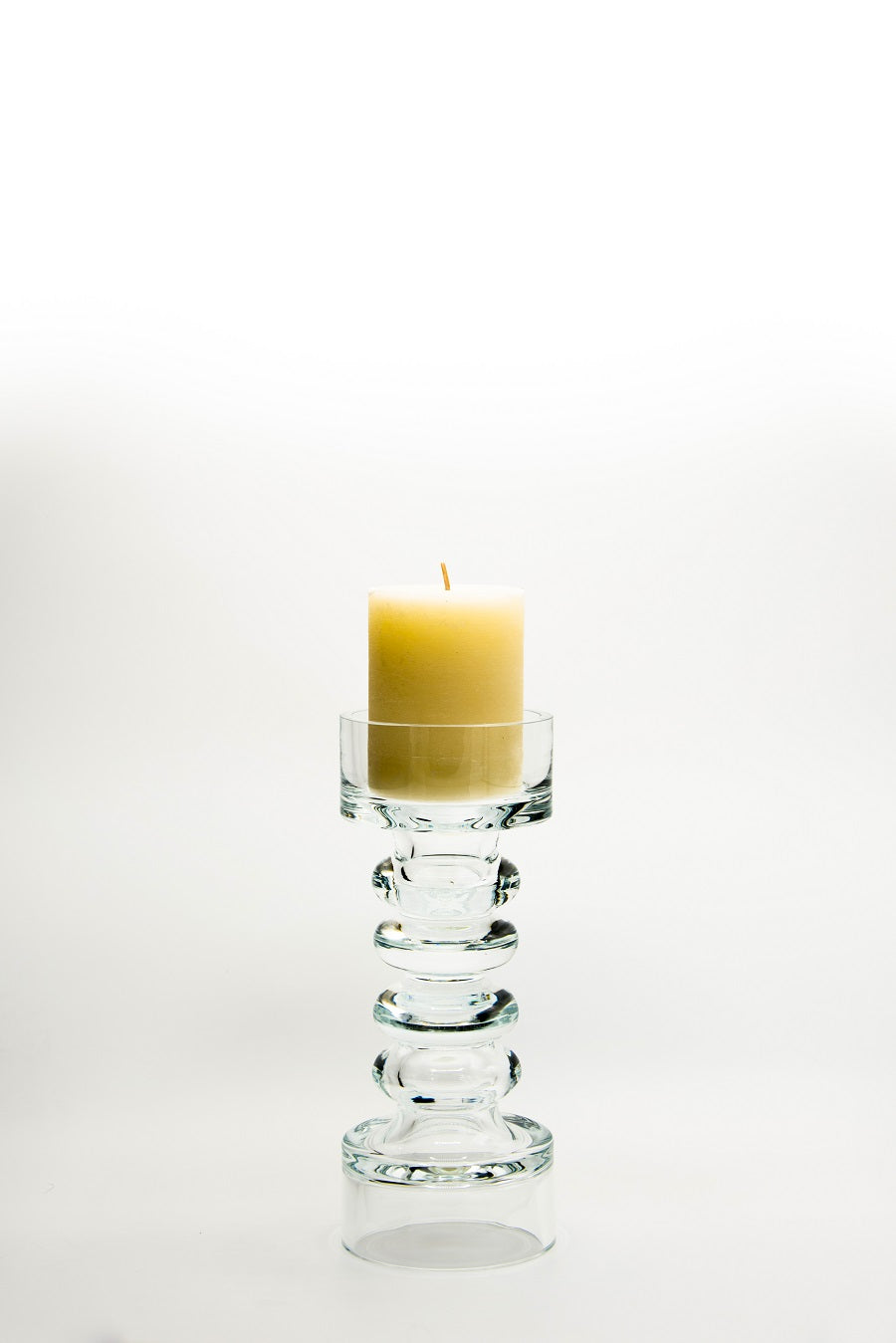 Glass Candlestick, 25.5 cm h