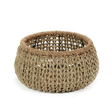 Indlæs billede til gallerivisning Open Weave Seagrass Basket with rope border