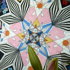 Christian Lacroix Flowers Galaxy Multicolour Cushion up close