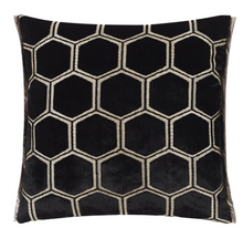 Load image into Gallery viewer, Manipur Noir Velvet Cushion front, by Designers Guild