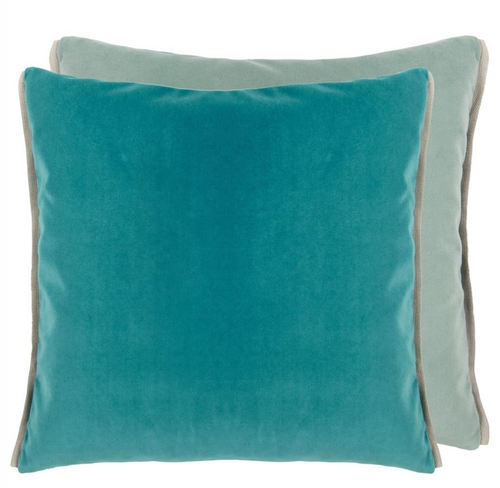 Varese Ocean & Duck Egg Velvet Cushion, by Designers Guild