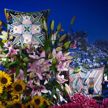Load image into Gallery viewer, Christian Lacroix Flowers Galaxy Multicolour Cushion with lilies