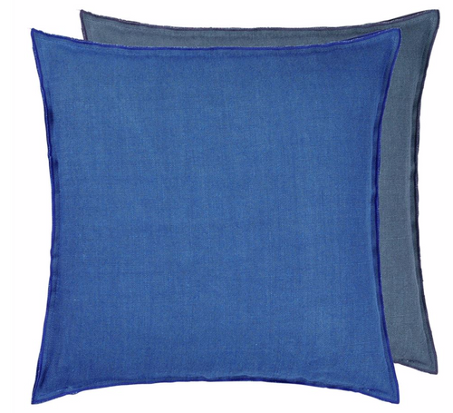 Designers Guild Brera Lino Lagoon & Marine Linen Cushion