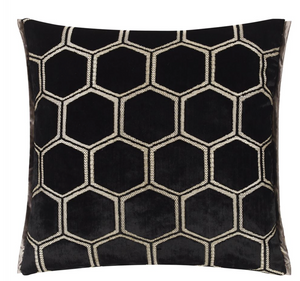 Manipur Noir Velvet Cushion,  by Designers Guild