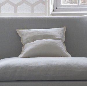 Milazzo Alabaster Linen Cushion, by Designers Guild