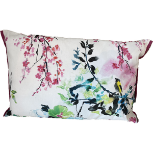 Chinoiserie Flower Outdoor Cushion, by Corinne & Crowley